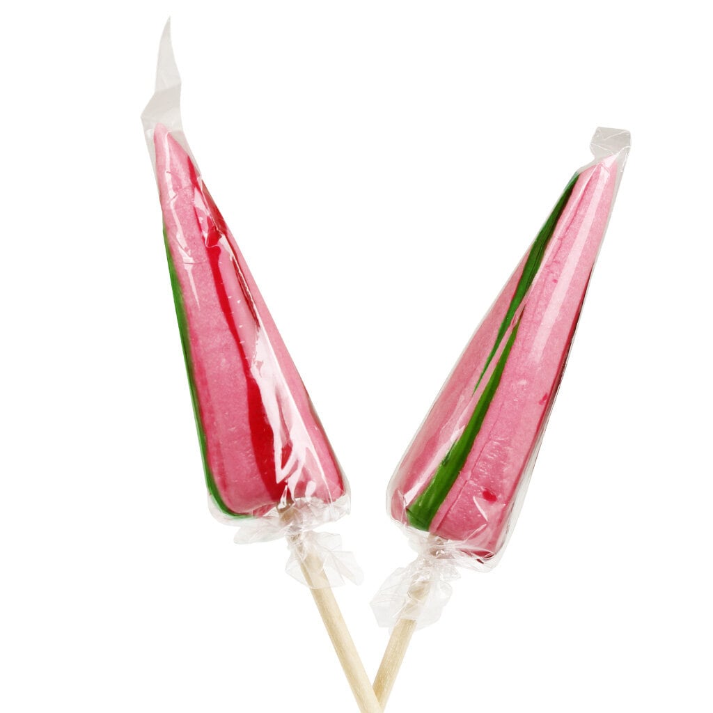 Chupa-chupa em formato de guarda-chuva com sabor a baunilha