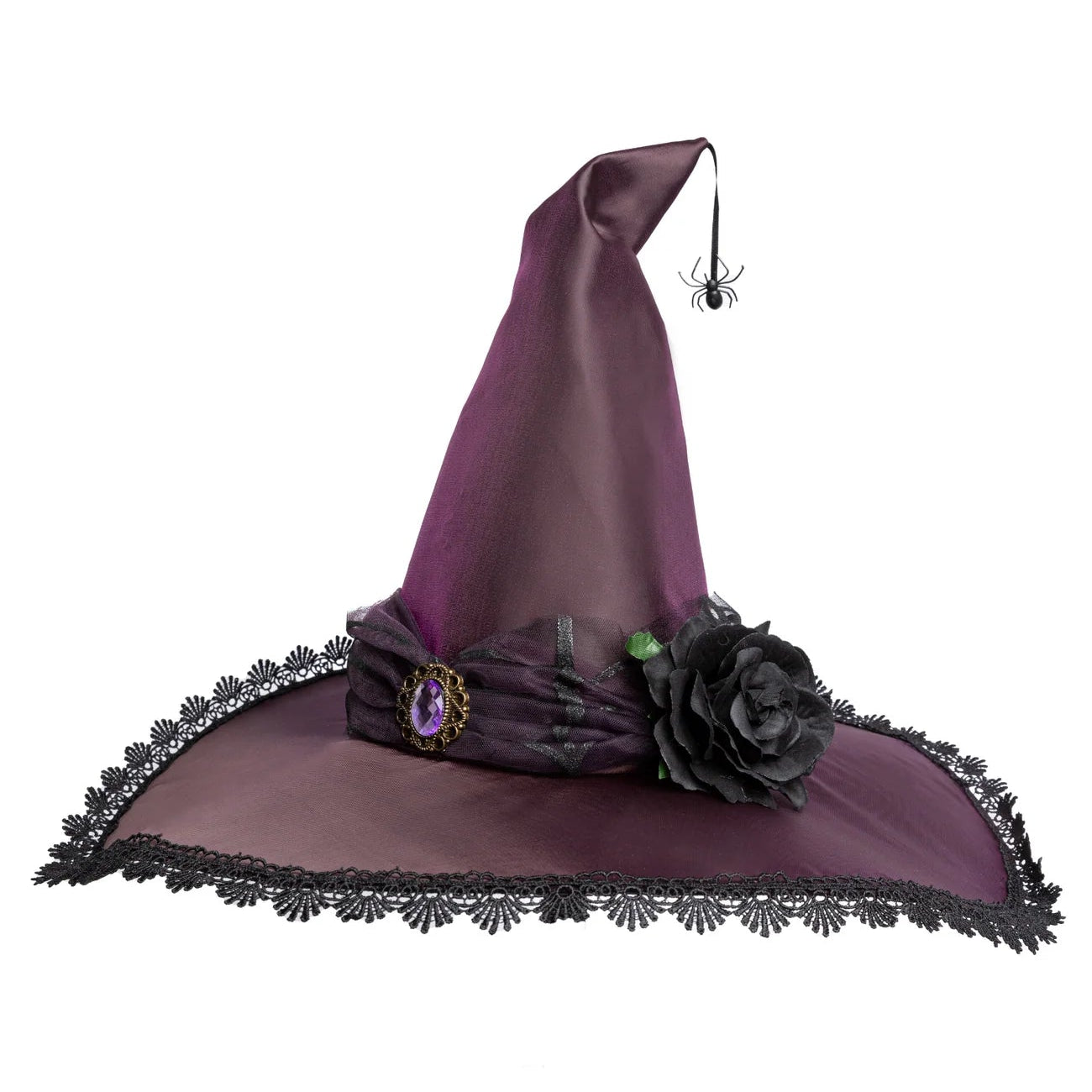 Gorro bruja Amethyst Witch con araña