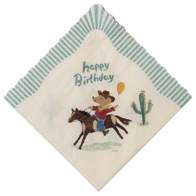 Western Happy Birthday Napkins / 20 pcs.