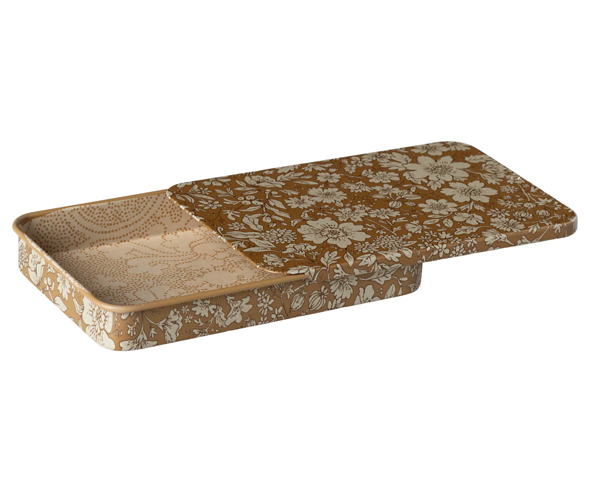 Caja metal con tapa corredera Blossom Mostaza