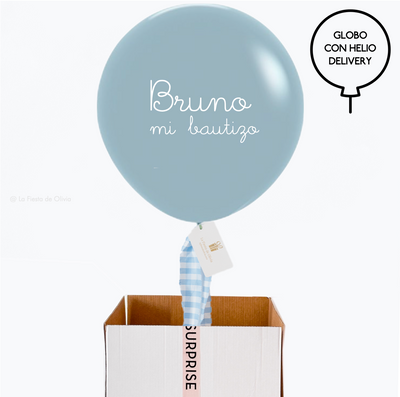 ICONIC PREMIUM Dust Blue inflated balloon