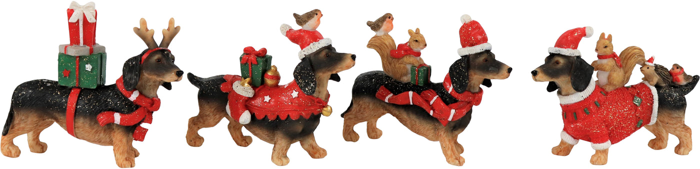 Christmas Dog Figurines
