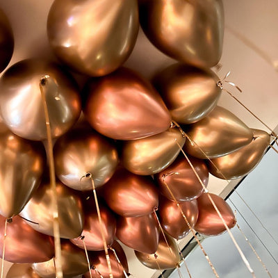 Ceiling balloons Eighteen tones foil ribbon inflated with helium