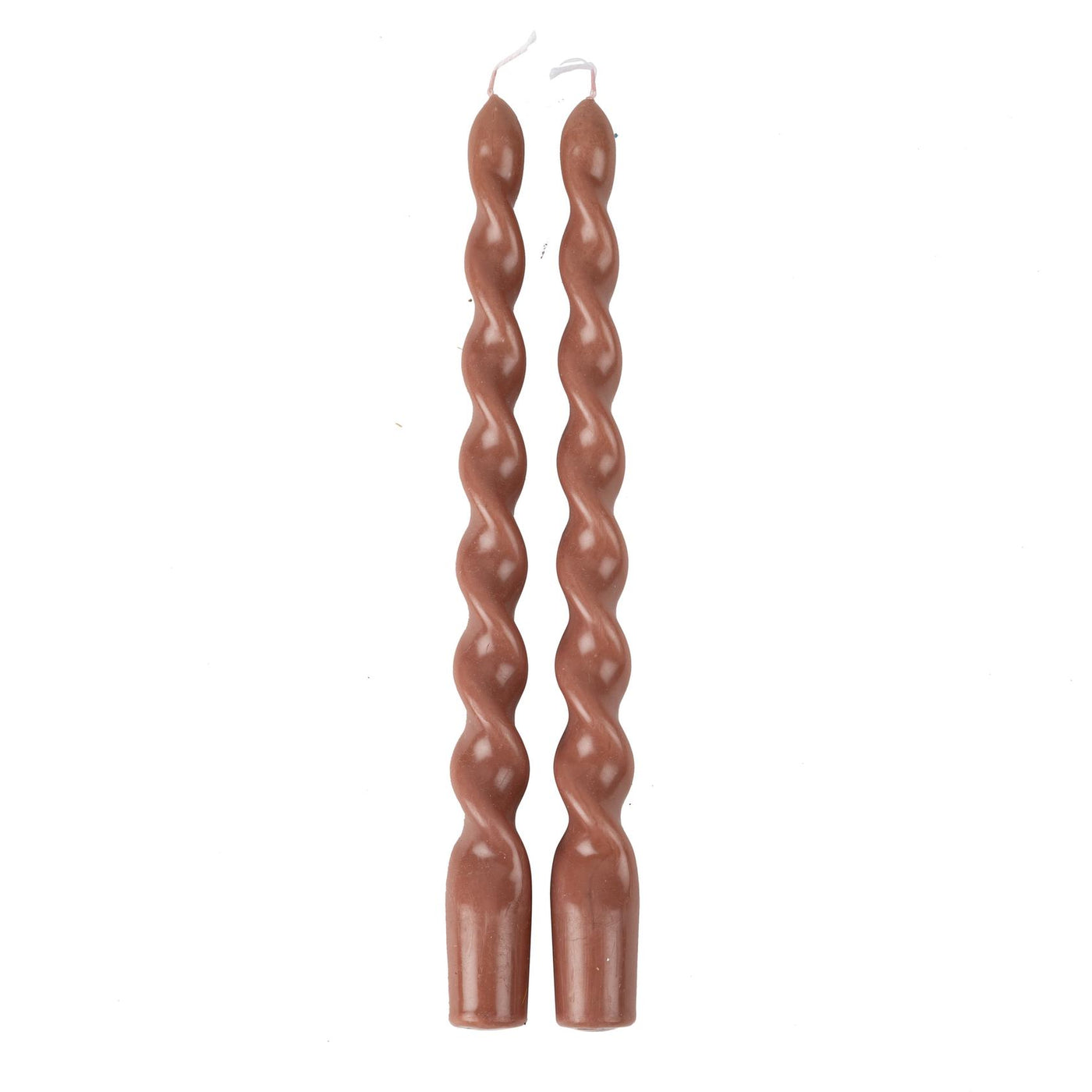 Set de velas retorcidas caramelo / 2 uds.