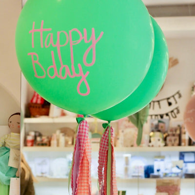 Balloon L inflated green Neon fabrics 