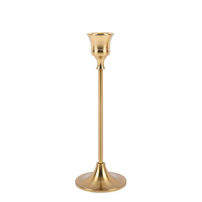 Candelabro latón dorado