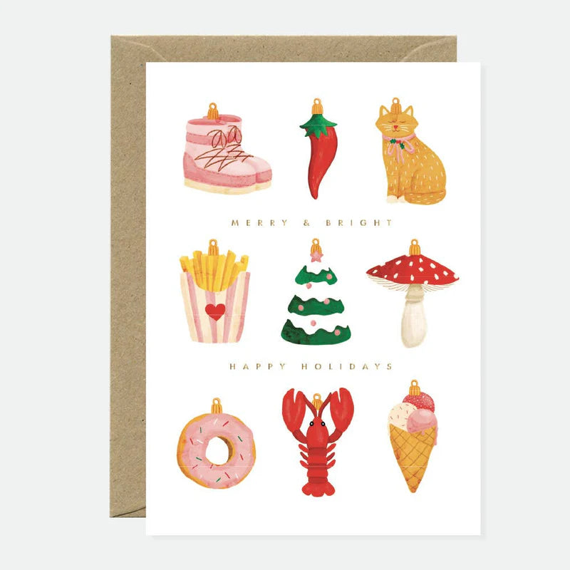 Tarjeta felicitación Ornaments