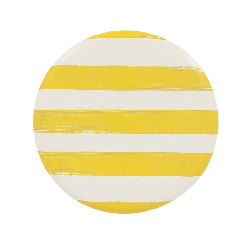 platos mix&match de cartón amarillo y blanco ø23cm