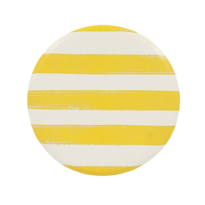 platos mix&match de cartón amarillo y blanco ø23cm
