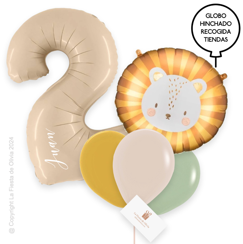 Bouquet of BABY LEO balloons inflated with helium