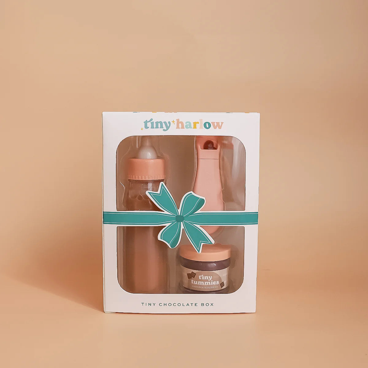 Set biberón mágico y potito chocolate Tiny Harlow