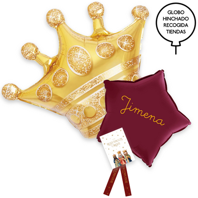 Coroa de bouquet e estrela Balthasar inflada com hélio <br>(apenas Barcelona e Madrid)<br>