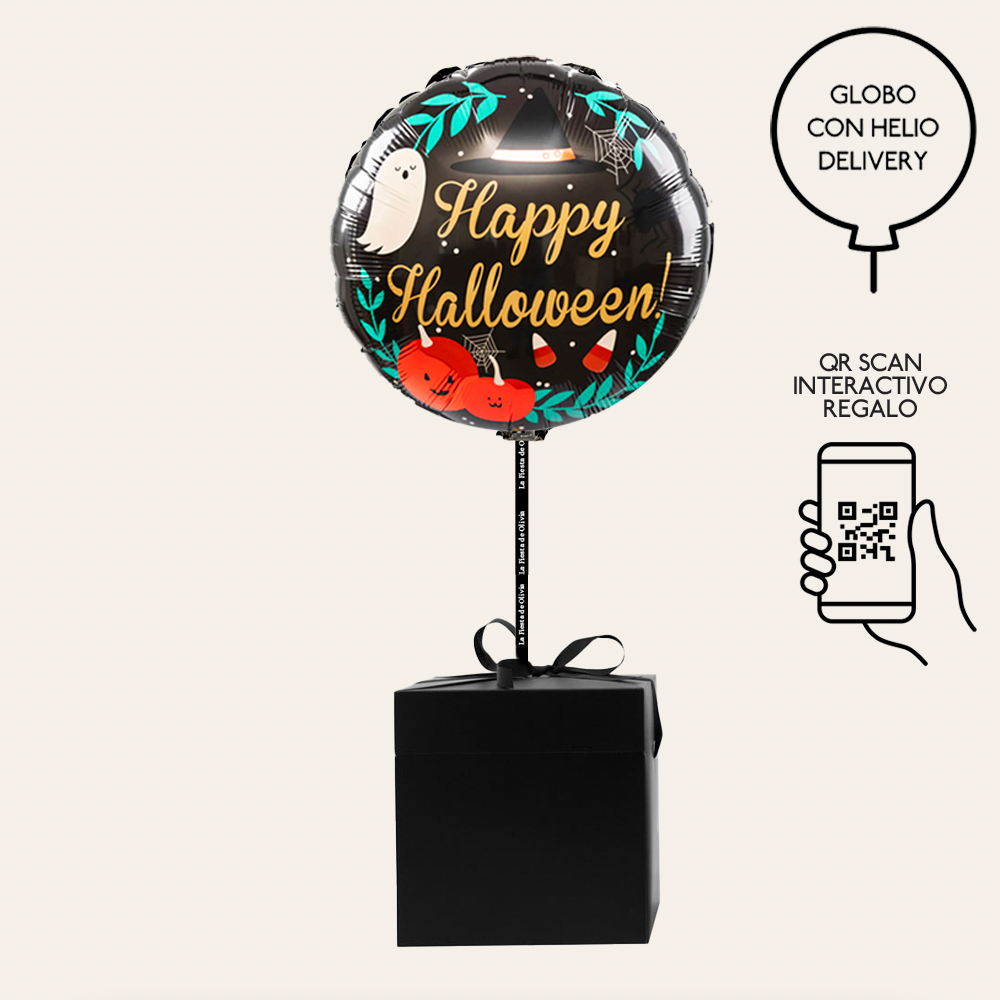 Globo Halloween hinchado cinta tela Wow Box