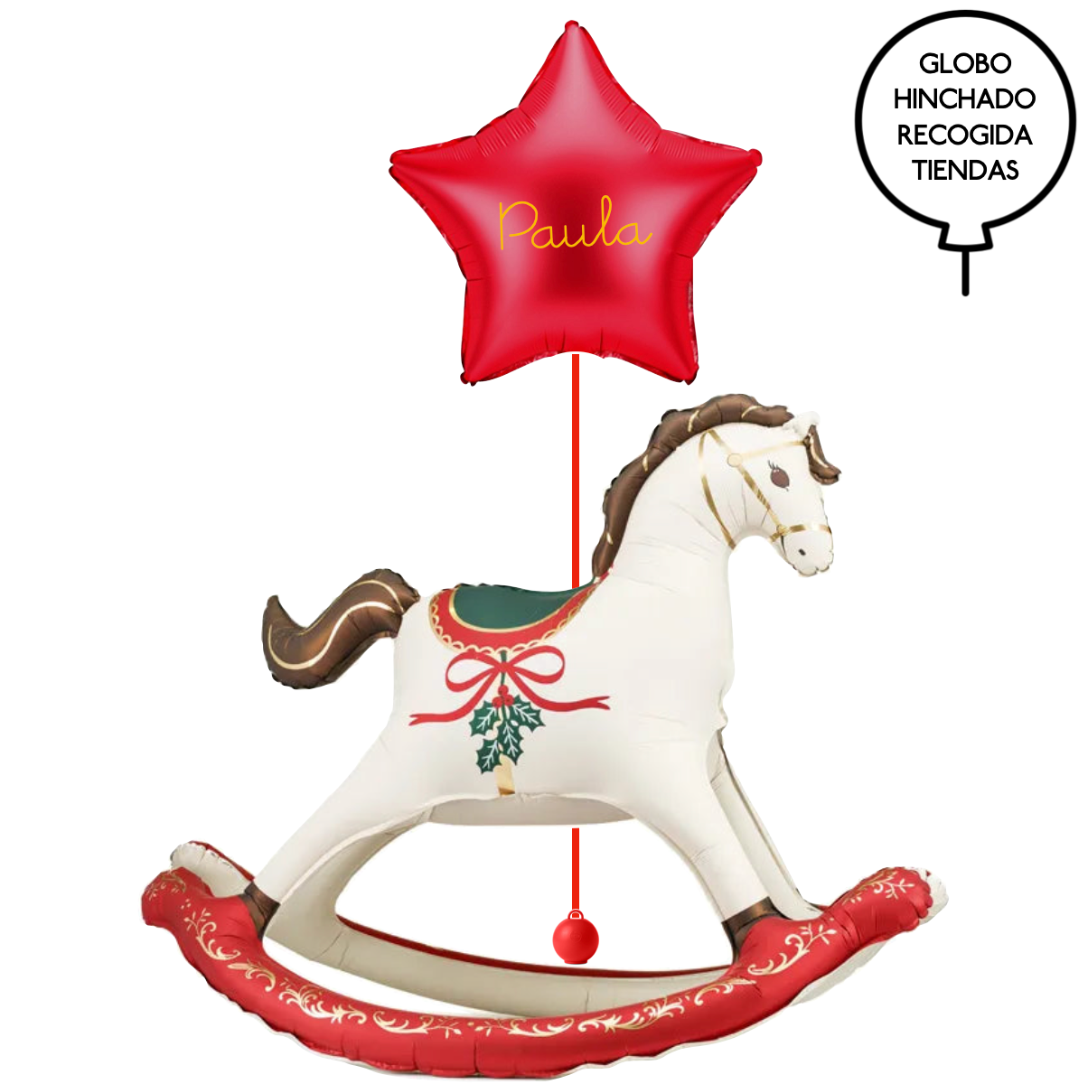 Globo CABALLITO Y ESTRELLA HELIO (INCLUYE PESO)