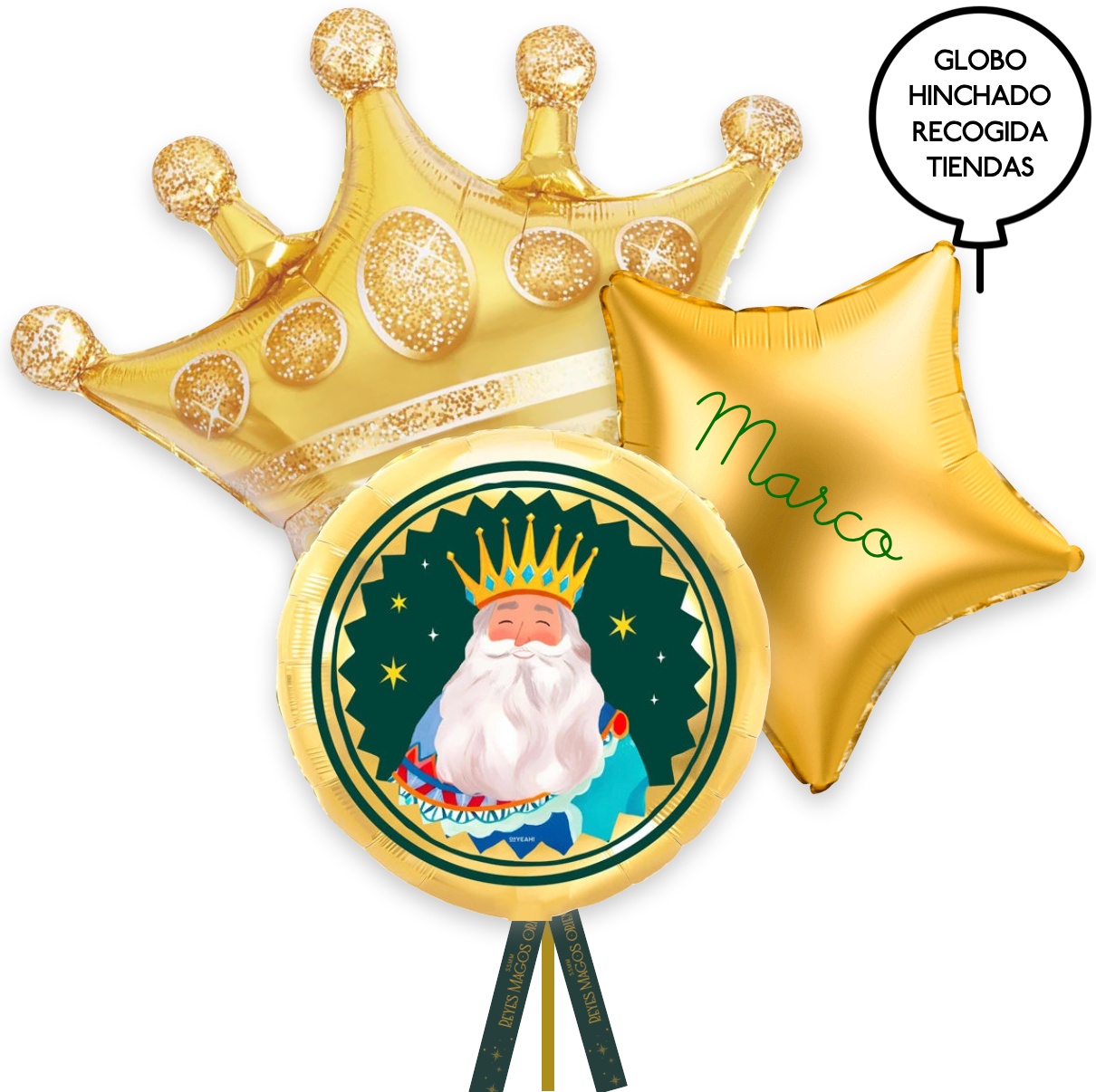 Bouquet corona y estrella Melchor cinta raso HELIO