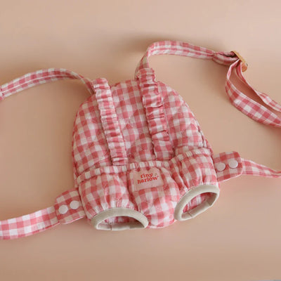 Portbebé mochila vichy rosa Tiny Harlow