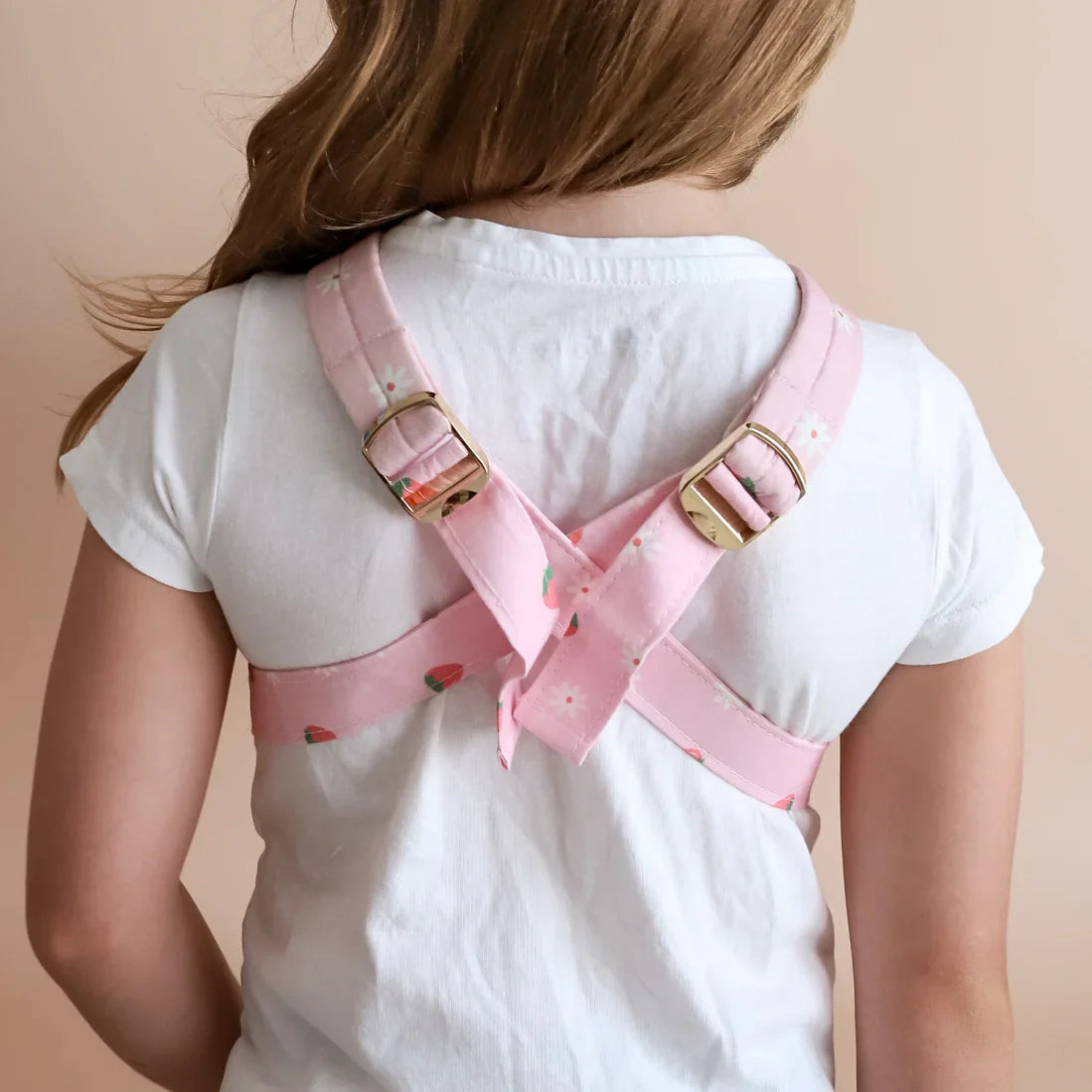 Portbebé mochila vichy rosa Tiny Harlow