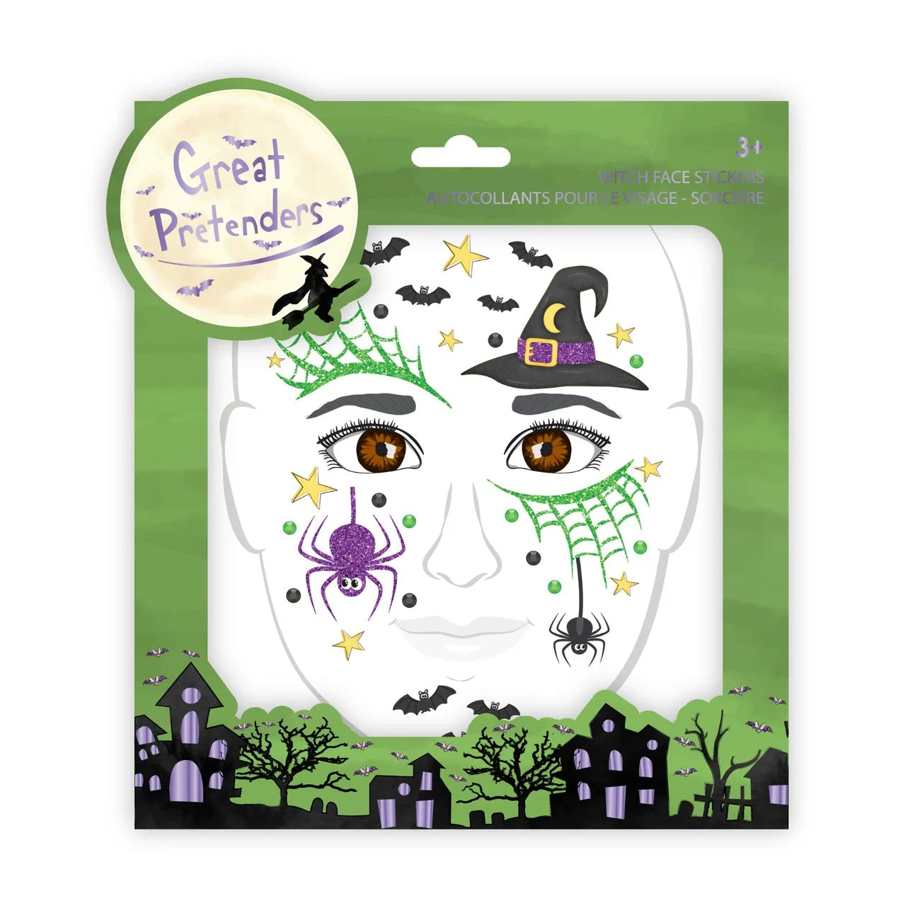 Stickers faciales Halloween Bruja