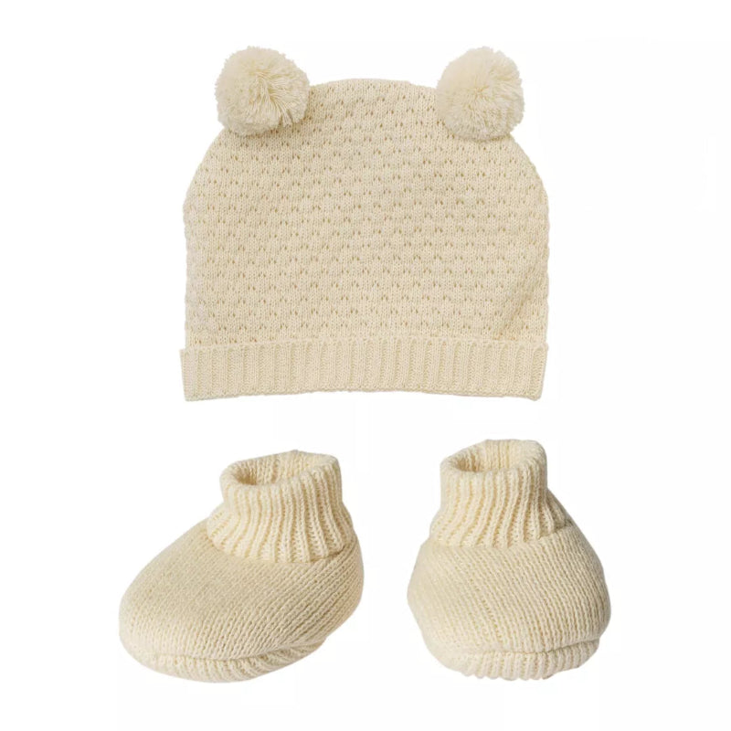 Set patucos y gorro crudo algodón 100% orgánico