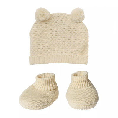 Set patucos y gorro crudo algodón 100% orgánico