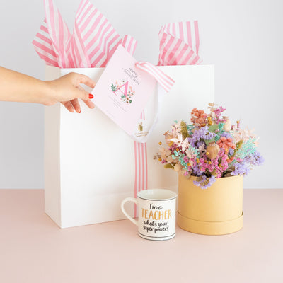 Personalized teacher gift Flowers &amp; Mug *Limited Edition*