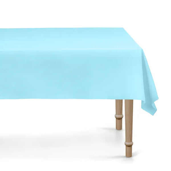 Toalha de mesa sintética reutilizável azul claro básica