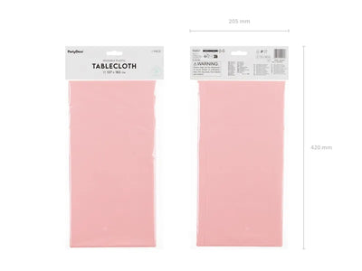 Toalha de mesa sintética básica reutilizável rosa claro