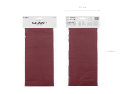 Mantel reutilizable plástico burgundy basic