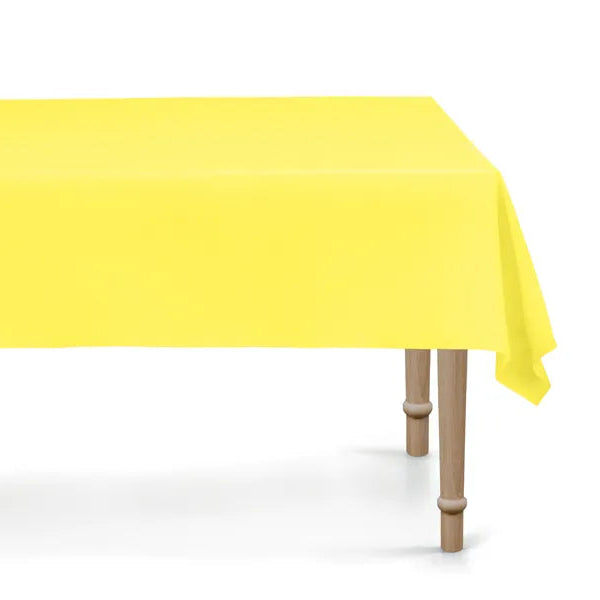 Basic yellow synthetic reusable tablecloth