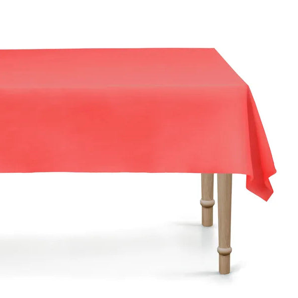 Toalha de mesa sintética vermelha básica reutilizável