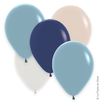 Misture balões de pó azul ECO/ 10 unidades.