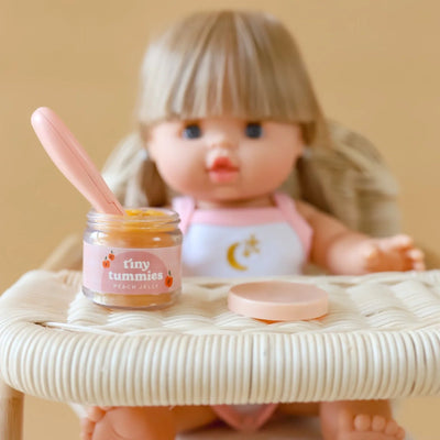 Set potito melocotón y cuchara Tiny Harlow