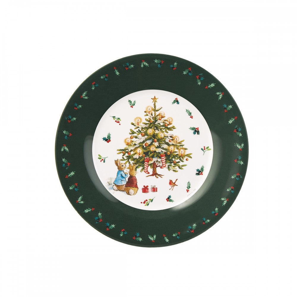 Peter Rabbit Christmas Tree Dessert Plate