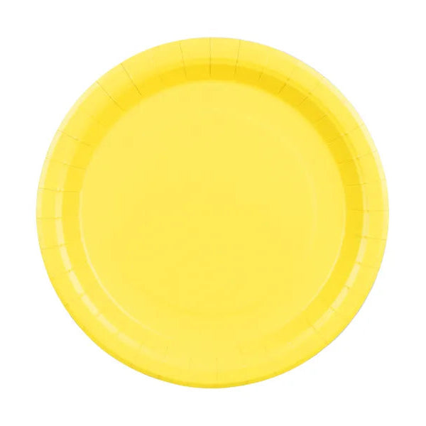 Yellow paper plates / 6 pcs.