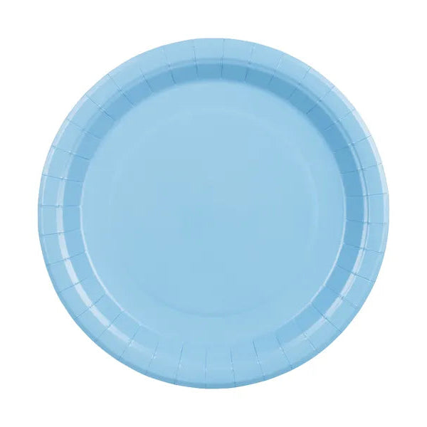Sky blue paper plates / 6 pcs.