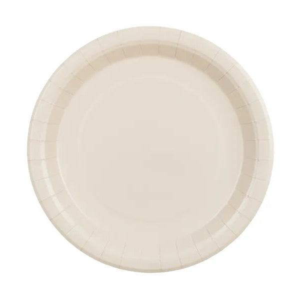 Beige paper plates / 6 pcs.