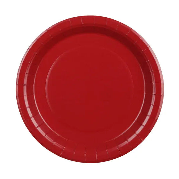 Burgundy paper plates / 6 pcs.
