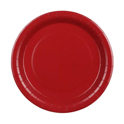 Burgundy paper plates / 6 pcs.