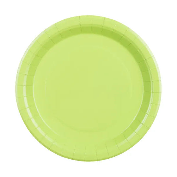 Lime Green Paper Plates / 6 pcs.