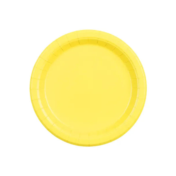 Yellow paper plates / 6 pcs.