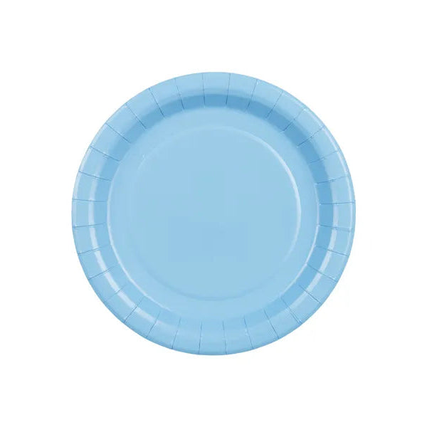 Sky blue paper plates / 6 pcs.