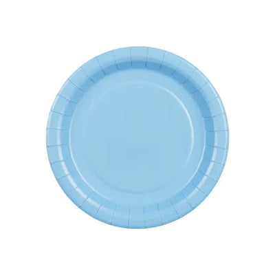 Sky blue paper plates / 6 pcs.