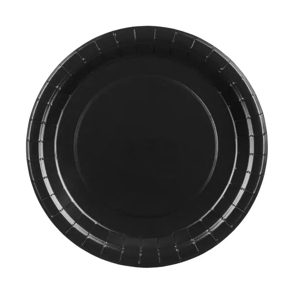 Black paper plates / 6 pcs.