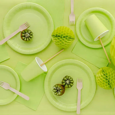 Toalha de mesa sintética reutilizável verde claro
