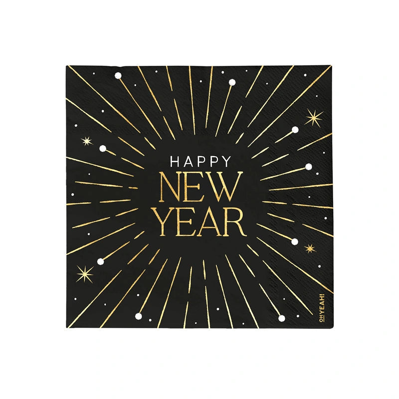 Servilletas Nochevieja 'Happy New Year' / 30 uds.