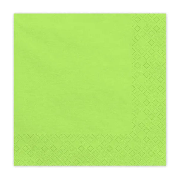 Servilletas de papel verde lima / 20 uds.