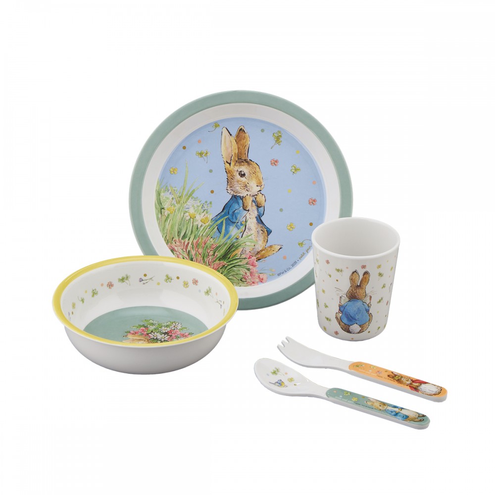 Peter Rabbit Green Melamine Dinnerware Set – La Fiesta de Olivia
