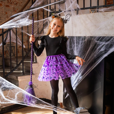 Tutu lila Halloween LED bruja