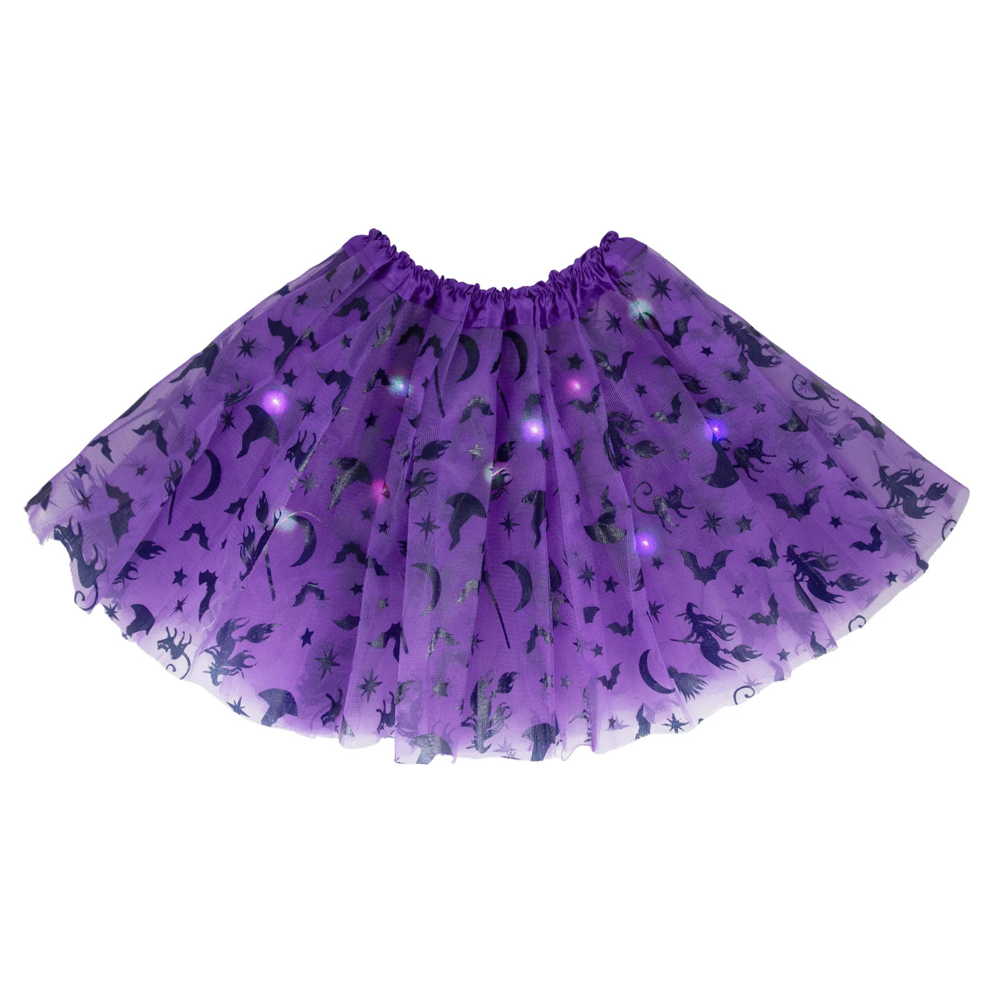 Tutu lila Halloween LED bruja
