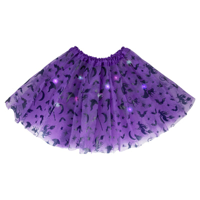 Tutu lila Halloween LED bruja
